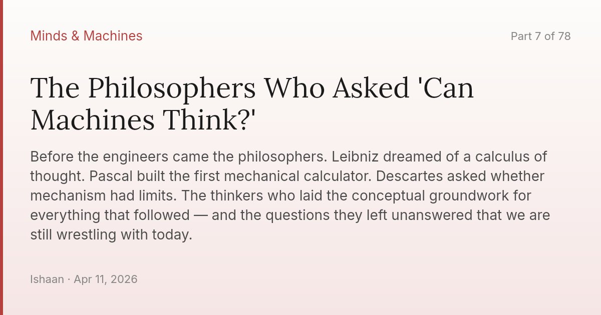 The Philosophers Who Asked 'Can Machines Think?'
