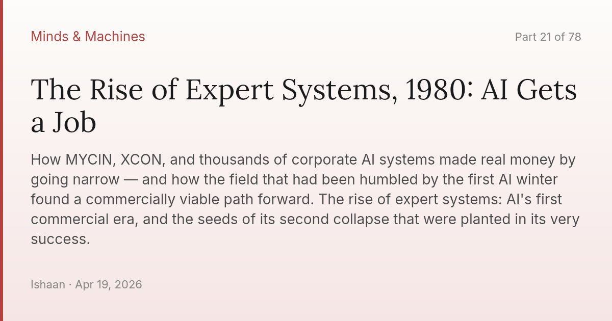 The Rise of Expert Systems, 1980: AI Gets a Job