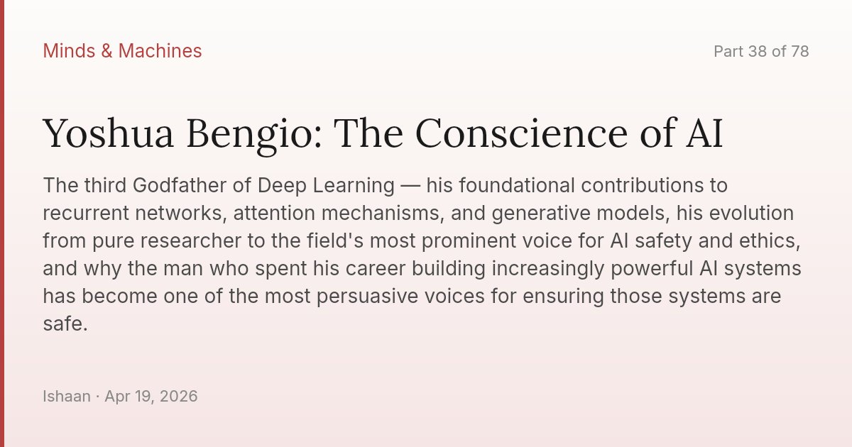 Yoshua Bengio: The Conscience of AI